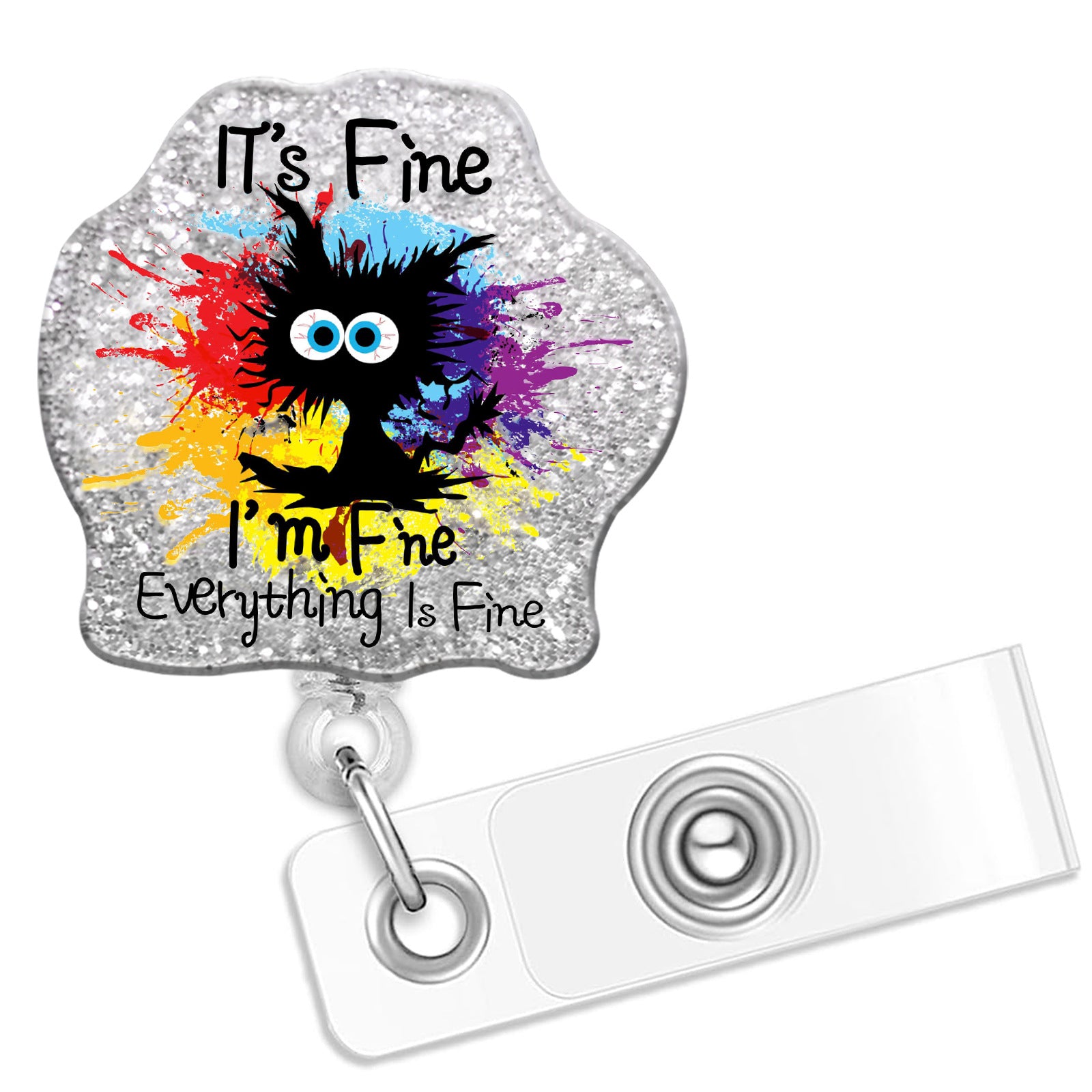 Wholesale Badge Reels with acrylic flatbacks,  teacher,  student,  medical,  telescopic clip